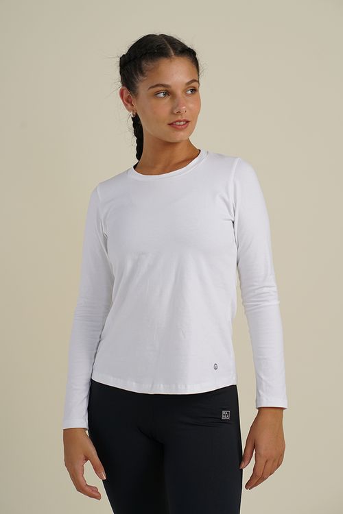 REMERA OLINDA MANGAS LARGAS JERSEY ELASTIZADO GAMUZADO
