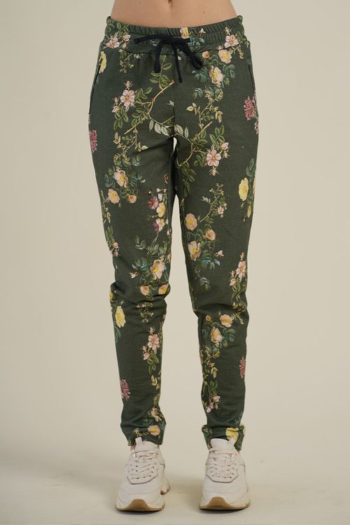 PANTALON MALTA BOTANIC FLOWER RUSTICO ELASTIZADO FRIZADO