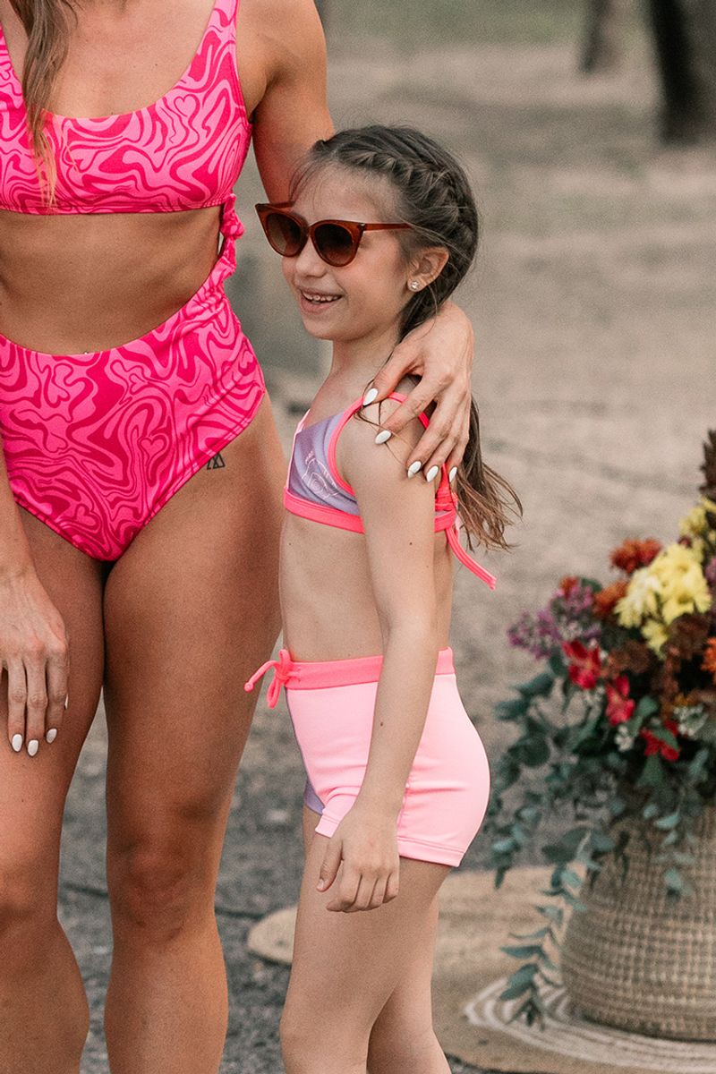 Lili pink vestidos de baño tiro alto sales