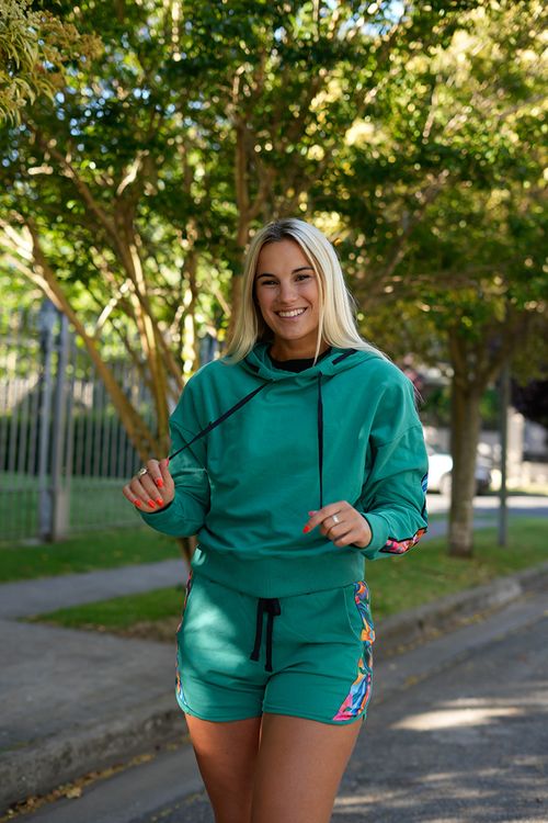 SHORT ZOEY COMBINADO COFFE BEACH RUSTICO ELASTIZADO