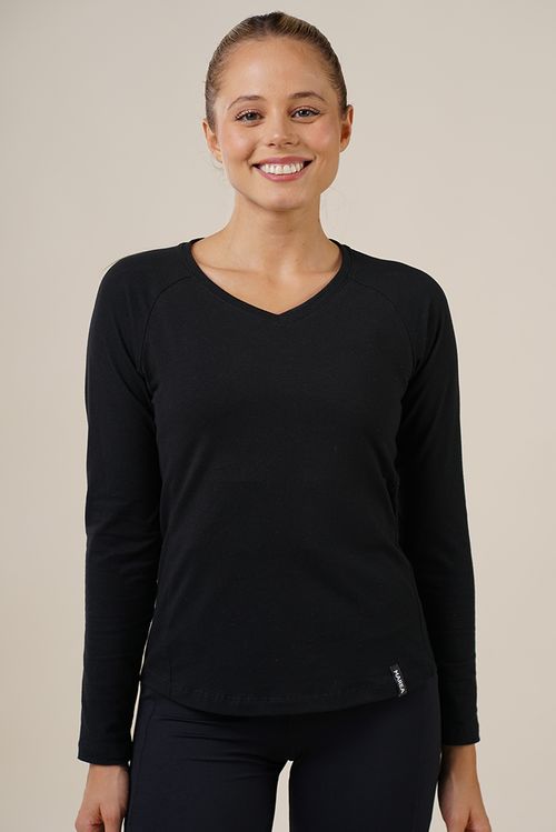 REMERA RUNNING MANGA LARGA JERSEY ELASTIZADO