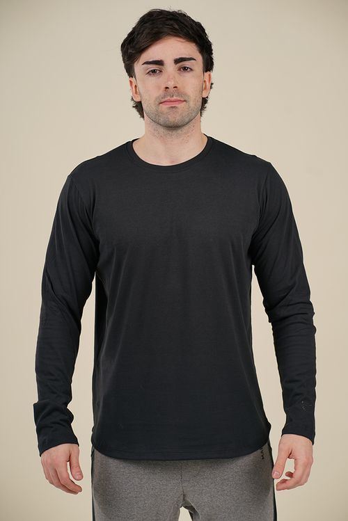 REMERA AQUILA MANGA LARGA MAREA CON RECORTE JERSEY RIGIDO GAMUZADO
