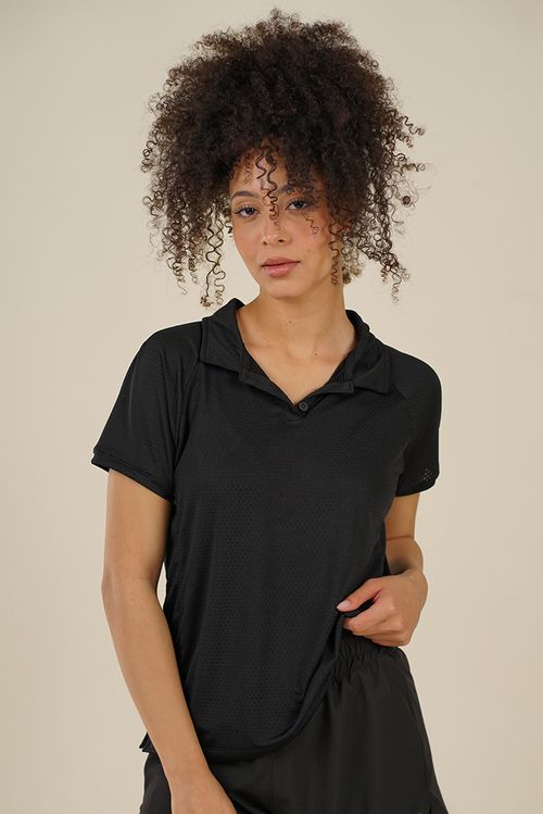 REMERA CHOMBA SARA MANGA CORTA DRY FIT