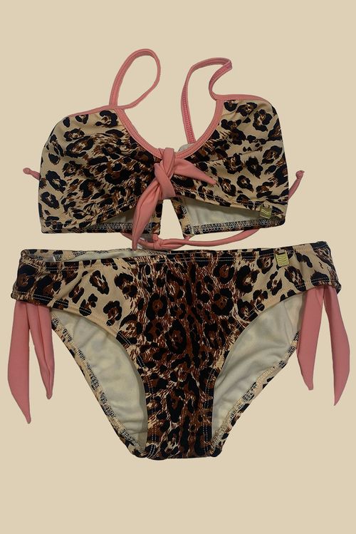 NENA BIKINI ARIRI LEOPARDO TRICOT BRILLOSO COMBINADO