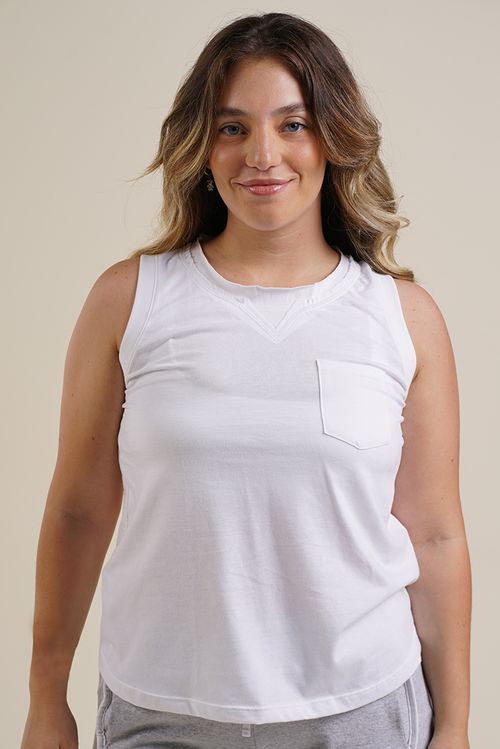 MUSCULOSA CLAP I JESEY ALGODON C/RIBB