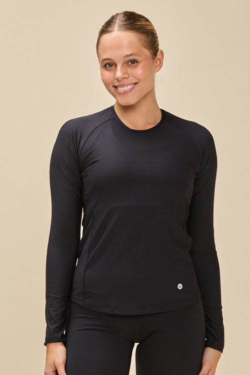 REMERA RUNNING I MANGA LARGA CUELLO REDONDO MINICUADRO