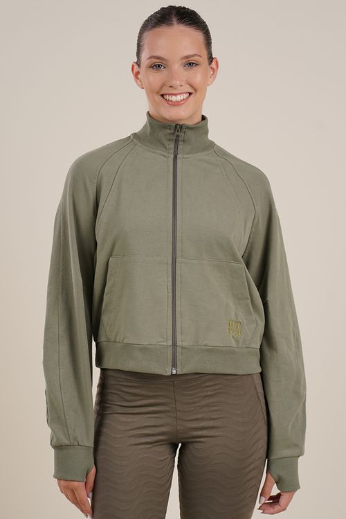 CAMPERA GRETA RUSTICO ELASTIZADO CON RECORTE