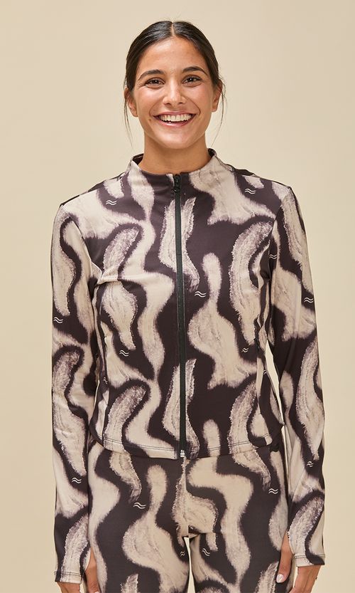CAMPERA AMBER ACUARELA LUXE SUBLIMADA CON RECORTES