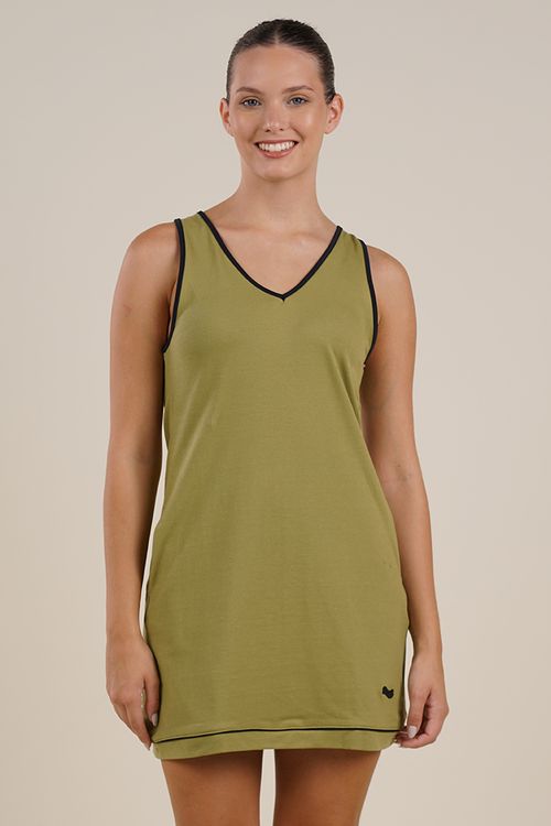 VESTIDO MYKONOS I V PIQUÉ CON VIVOS TRICOT