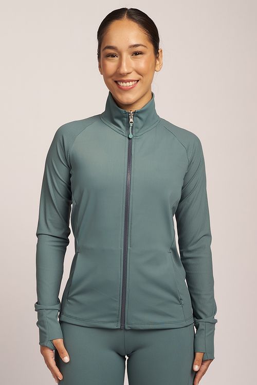 CAMPERA TATIANA SUPPLEX COMBINADO CON SUPPLEX ACANALADO